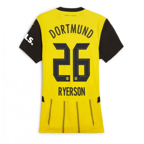 Fotballdrakt Dame Borussia Dortmund Julian Ryerson #26 Hjemmedrakt 2024-25 Kortermet